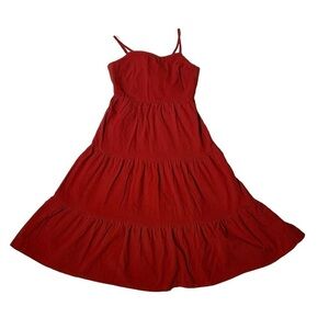Flowy Ruffled Red Dress